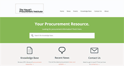 Desktop Screenshot of hawaiiprocurementinstitute.com